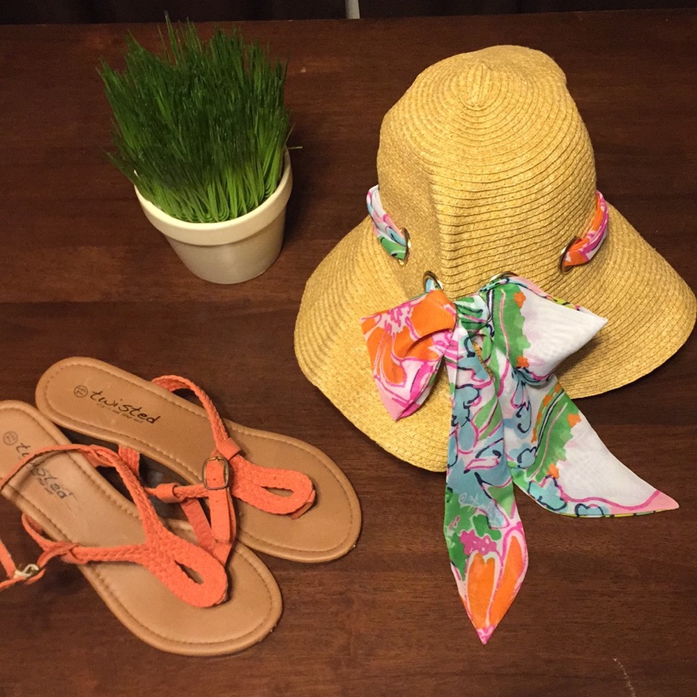 Lilly Pulitzer Nosey Posey Straw Floppy Sun Hat
